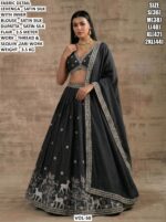Designer Satin Silk Lehenga With Zari Work
