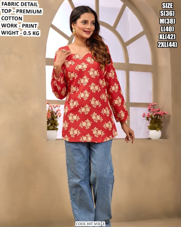 Trendy Printed Long Tunic For Daily Styling