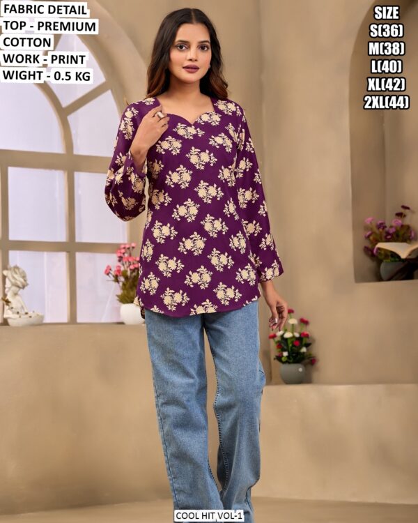 Trendy Printed Long Tunic For Daily Styling