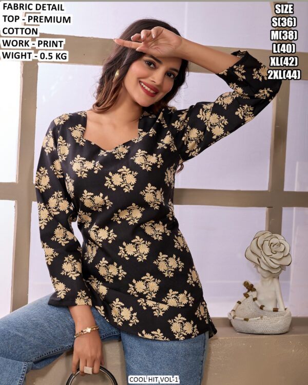 Trendy Printed Long Tunic For Daily Styling