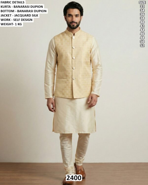 Festive Wear Banarasi Kurta Pajama For Men