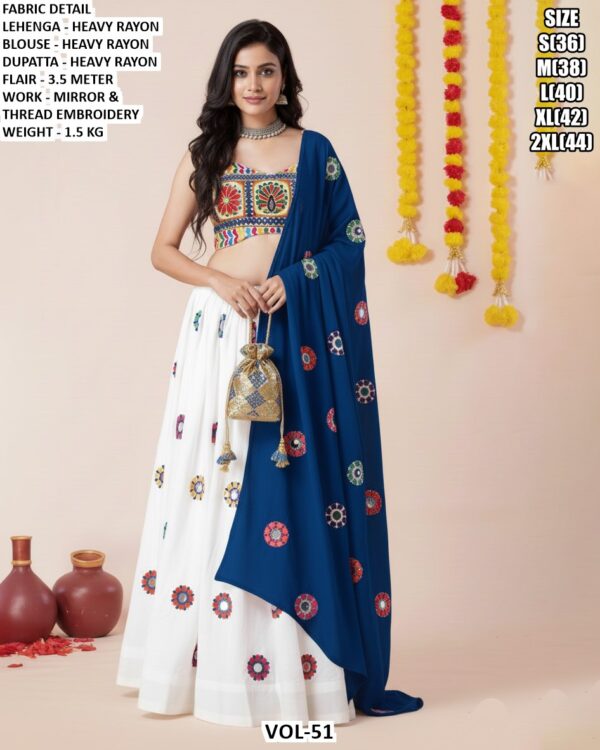 Traditional Thread Embroidery Lehenga Choli Set