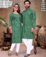 Matching Couple Kurta Kurti Set In Soft Rayon