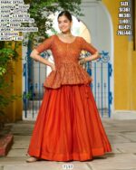 Fendy Lehenga With Embroidered Peplum Top