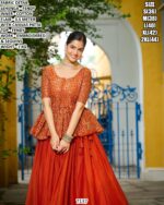 Fendy Lehenga With Embroidered Peplum Top