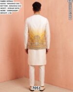Men Kurta Set With Designer Satin Jacket