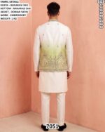 Men Kurta Set With Designer Satin Jacket