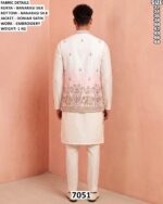 Men Kurta Set With Designer Satin Jacket