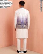 Men Kurta Set With Designer Satin Jacket