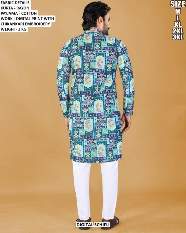 Premium Rayon Kurta And Cotton Pajama Set
