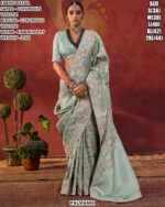 Designer Viscose Saree With Rich Embroidery Work