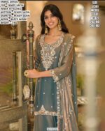 Festive Wear Satin Suit With Matching Dupatta