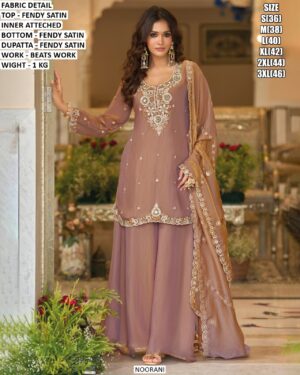 Festive Wear Satin Suit With Matching Dupatta