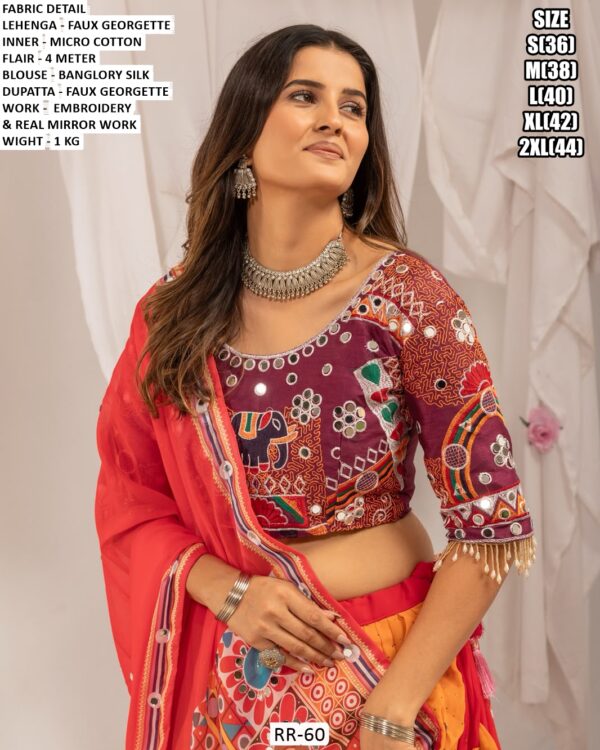 Traditional Embroidered Lehenga Choli For Navratri