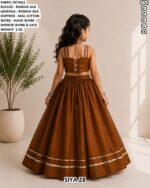 Kids Roman Silk Lehenga For Navratri Night
