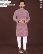 Traditional Chikankari Kurta Pajama Set For Men