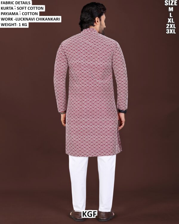 Traditional Chikankari Kurta Pajama Set For Men