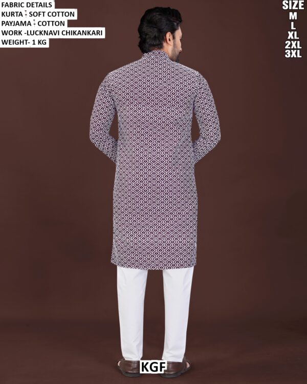Traditional Chikankari Kurta Pajama Set For Men