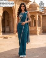 Imported Lycra Party Wear Saree With Designer Blouse