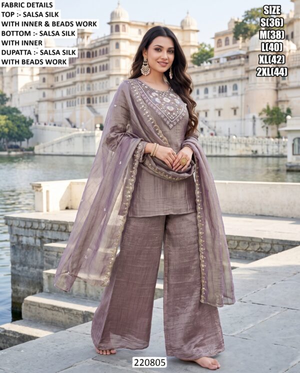 Beautiful Silk Kurta Set With Dupatta For Women