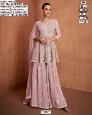Embroidered Sharara Set For Women