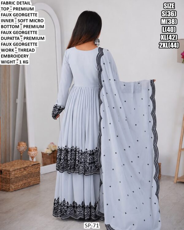 Festive Wear Embroidered Suit With Dupatta
