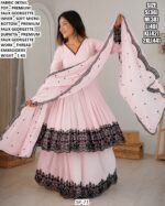 Festive Wear Embroidered Suit With Dupatta