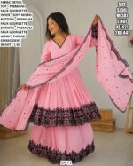 Festive Wear Embroidered Suit With Dupatta