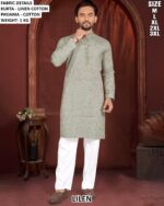 Linen Cotton Kurta Pajama Set For Men