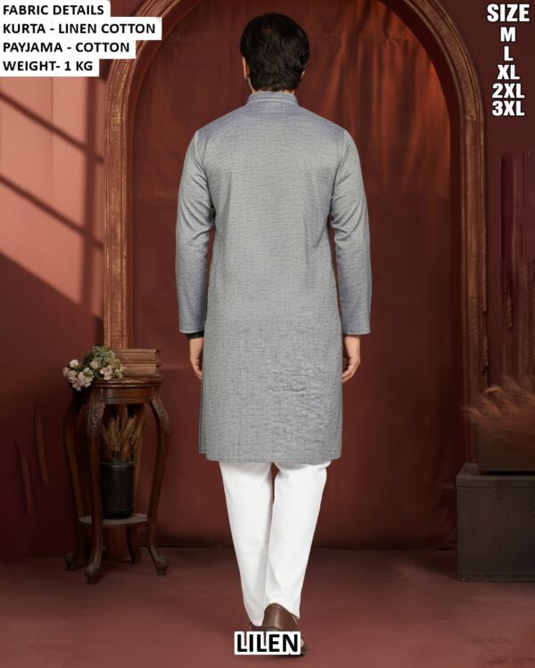 Linen Cotton Kurta Pajama Set For Men