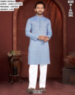 Linen Cotton Kurta Pajama Set For Men