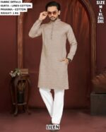 Linen Cotton Kurta Pajama Set For Men
