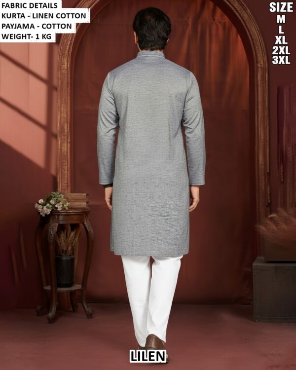 Linen Cotton Kurta Pajama Set For Men