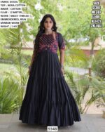 Navrtari Traditional Mirror Work Gown