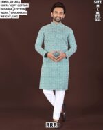 Soft Cotton Chikankari Kurta Pajama Set For Men
