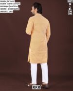 Soft Cotton Chikankari Kurta Pajama Set For Men