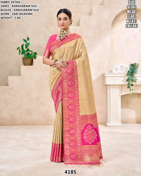 Kanjivaram Silk Saree With Traditional Zari Weaving