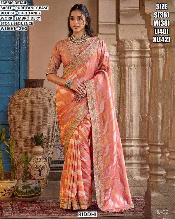 Graceful Fancy Saree With Detailed Border Work
