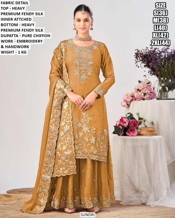 Premium Festive Wear Suit With Chiffon Dupatta
