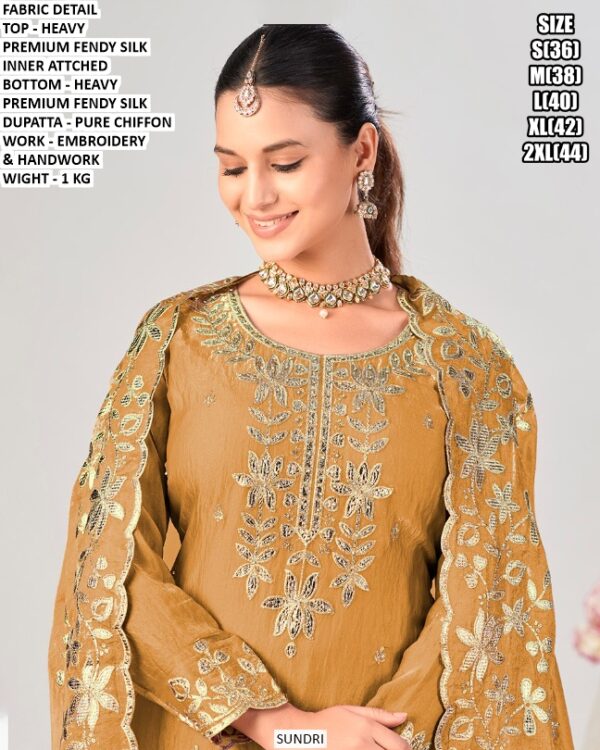Premium Festive Wear Suit With Chiffon Dupatta
