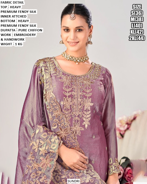 Premium Festive Wear Suit With Chiffon Dupatta