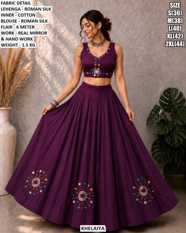 Designer Mirror Work Lehenga Design For Navratri
