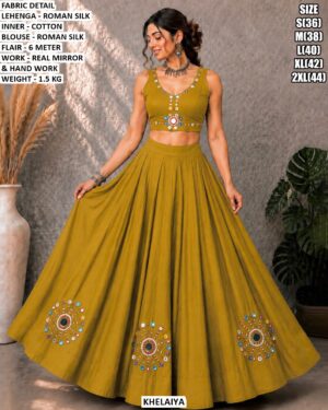Designer Mirror Work Lehenga Design For Navratri