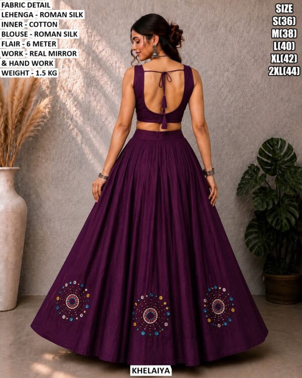 Designer Mirror Work Lehenga Design For Navratri