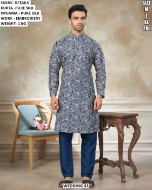 Premium Embroidery Kurta Set For Men
