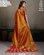 Beautiful Wedding Wear Saree With Woven Motifs