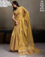 Beautiful Wedding Wear Saree With Woven Motifs