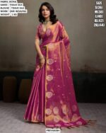 Beautiful Wedding Wear Saree With Woven Motifs