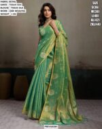 Beautiful Wedding Wear Saree With Woven Motifs