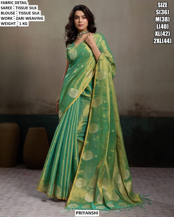 Beautiful Wedding Wear Saree With Woven Motifs